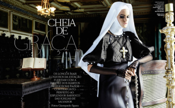 Bizarr vallásos fotósorozat a Vogue magazinban