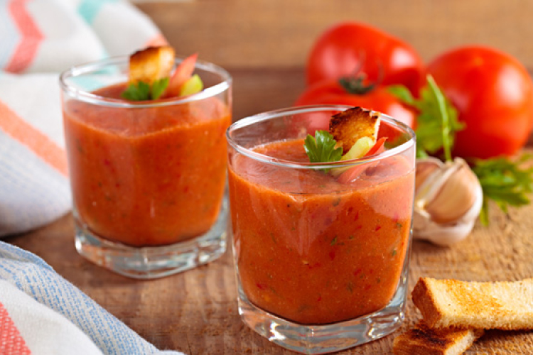 Egy pohárnyi szenvedély -gazpacho